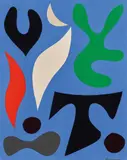 John Coburn, Celebration Blue 1974, 1974, synthetic polymer paint on canvas on board
