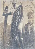 Danie Mellor, A Question of Being 2020, 2020, synthetic polymer paint and oil on linen with gesso and iridescent wash