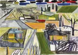 Ken Whisson, Outer Suburb of Melbourne Under Rain 1994, 1994, oil on linen