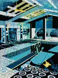 Paul Davies, Empty Pool Interior II 2012, 2012, synthetic polymer paint on linen