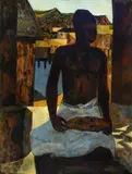 Ray Crooke, Boy with Sepik Mask 1964, 1964, oil on canvas
