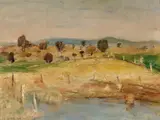 Lloyd Rees, Mount Rankin Landscape 1954, 1954, oil on canvas on board