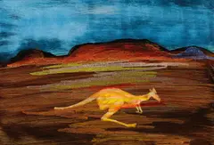 Sidney Nolan, Kangaroo c1966, c1966, oil and pastel on paper on board