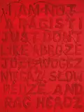 Richard Bell, Untitled (I am Not a Racist I Just Don't Like Abboze, Juze, Woggz, Niggaz, Slow Pedze and Rag Headz) 2003, 2003, Untitled (I am Not a Racist I Just Don't Like Abboze, Juze, Woggz, Niggaz, Slow Pedze and Rag Headz)