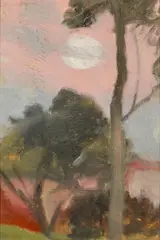 Cloud Across the Moon by Clarice Beckett, oil on board, sold May 2026