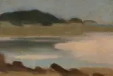 Clarice Beckett, Incoming Tide, oil on board