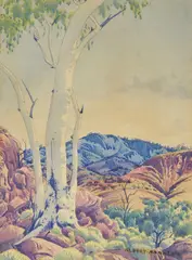 Albert Namatjira, Finke River Ghost Gum c1947, c1947, Finke River Ghost Gum