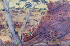 Albert Namatjira, Ghost Gum, Finke Gorge c1951, c1951, Ghost Gum, Finke Gorge