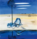 Arthur Boyd, Narcissus with Three Clouds 1979, 1979, oil on canvas