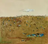 Fred Williams, Pond in Landscape 1965, 1965, oil on canvas