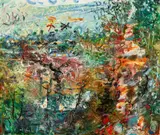 John Perceval, Mount Ainslie Airport 1966, 1966, oil on canvas