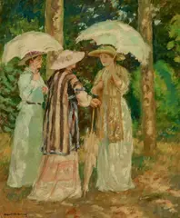 Rupert Bunny, Rencontre dans le Parc (also known as Dans l'Allée) c1912-13, c1912-13, oil on canvas