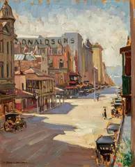Dora Wilson, Rundle Street, Adelaide c1933, c1933, oil on board