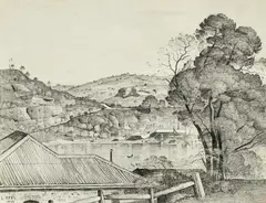 Lloyd Rees, Harbour Inlet, North Sydney 1933, 1933, pencil on paper