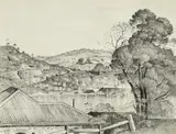 Lloyd Rees, Harbour Inlet, North Sydney 1933, 1933, pencil on paper