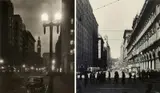 Max Dupain, (i) Martin Place by Night 1939; (ii) (Martin Place), gelatin silver photograph (2)