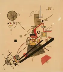 Wassily Kandinsky, Fröhlicher Aufstieg (Joyous Ascent) from Masters' Portfolio of the Staatliches Bauhaus (Meistermappe des Staatlichen Bauhauses) 1923, 1923, colour lithograph