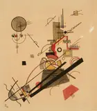 Wassily Kandinsky, Fröhlicher Aufstieg (Joyous Ascent) from Masters' Portfolio of the Staatliches Bauhaus (Meistermappe des Staatlichen Bauhauses) 1923, 1923, colour lithograph