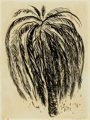 Brett Whiteley, Palm Tree 2 1975, 1975, screenprint