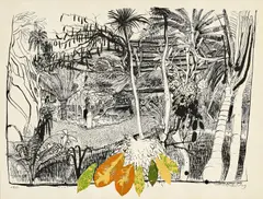 Brett Whiteley, The Garden in Sanur, Bali 1980, 1980, screenprint with offset lithography