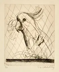 Brett Whiteley, Hullo (Cockatoo) 1980, 1980, etching