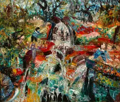 John Perceval, Gibraltar Falls 1966, 1966, oil on canvas