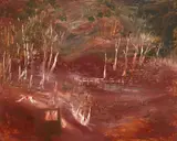 Sidney Nolan, Bridge Crossing 1963-64, 1963-64, oil on board