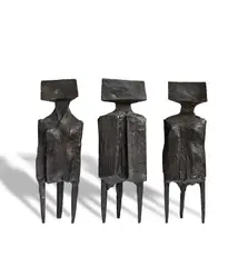 Three Standing Figures 1976 by Lynn Chadwick, 1976, bronze (3), sold Nov 2025