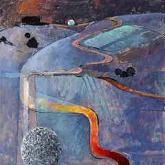 Lawrence Daws, Clare Landscape c1988, c1988, oil on paper on board