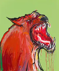 Adam Cullen, God Joined the Mob and Left His Cat Behind 2005, 2005, synthetic polymer paint on canvas