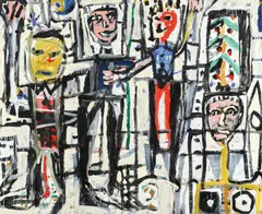 David Larwill, Chrissy Party 1986, 1986, oil on canvas