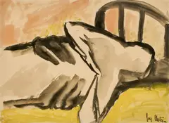 Joy Hester, Sleep 1948, 1948, ink and watercolour on paper