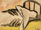Joy Hester, Sleep 1948, 1948, ink and watercolour on paper