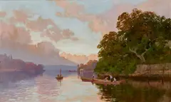 William Piguenit, Autumn Morning, Lane Cove River 1909, 1909, oil on canvas