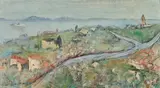 Lloyd Rees, The River Derwent from the Heights of Sandy Bay, Tasmania c1967, c1967, oil on canvas on board
