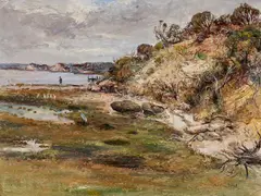 Arthur Boyd, Laycock's Jetty 1957, 1957, oil on board