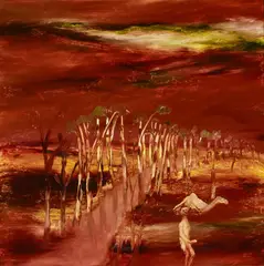 Sidney Nolan, Camel and Man (Burke and Wills) c1966, c1966, oil on board