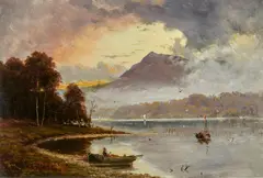 Tasmanian Landscape 1920 by Haughton Forrest, 1920, oil on board, sold Nov 2025