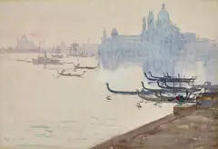 Santa Maria della Salute, Venice 1908 by Arthur Streeton, 1908, watercolour on paper, sold Nov 2025