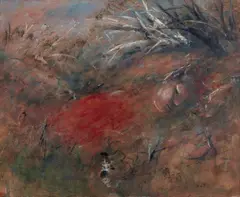 Arthur Boyd, Figure in a Hillside 1961-62, 1961-62, oil and tempera on board
