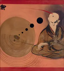 Brett Whiteley, Change 1971, 1971, oil, enamel, ink and sand on board