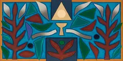 John Coburn, Easter Sunday 1994, 1994, oil and gold leaf on canvas