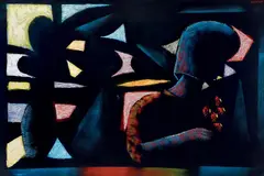 Gothic Window c1988 by Charles Blackman, c1988, oil on paper on canvas, sold Aug 2025