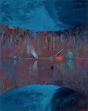 Arthur Boyd, Storm Cloud and Swan c1985, c1985, oil on canvas