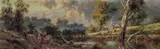 James Alfred Turner, Horse and Cart Returning from Work, oil on board