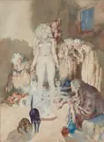 Norman Lindsay, The Little Witch, watercolour on paper