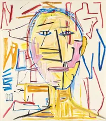 Ken Whisson, Contemporary Face, Sally McMurphy 2000-02, 2000-02, oil on Belgian linen