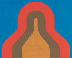 Romanesque 1969 by John Coburn, 1969, synthetic polymer paint on paper on board, sold Aug 2025