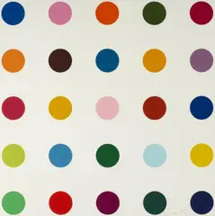 Damien Hirst, Bromobenzotrifluoride (from 12 Woodcut Spots) 2010, 2010, colour woodcut