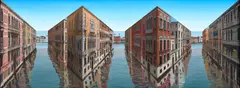 Patrick Hughes, Deceptivenice 2018, 2018, hand-painted 3D multiple with photographic collage